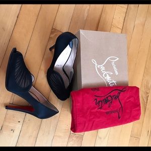 Christian Louboutin Palpilpi Crepe Satin Heels